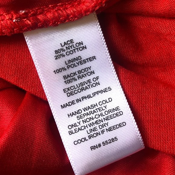 Express Red Eyelash Lace Overlay High Neck Cut Out Tank Top Blouse, Sz XS - Picture 6 of 6